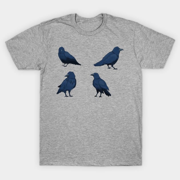 crows T-Shirt by Dogfather